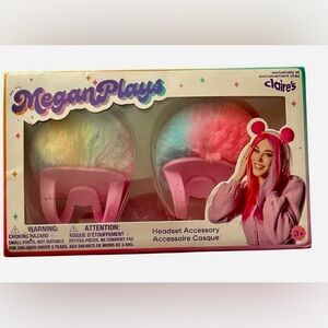 NIB, MeganPlays Colorful & Fluffy Headset Accessory - Claire's Exclusives